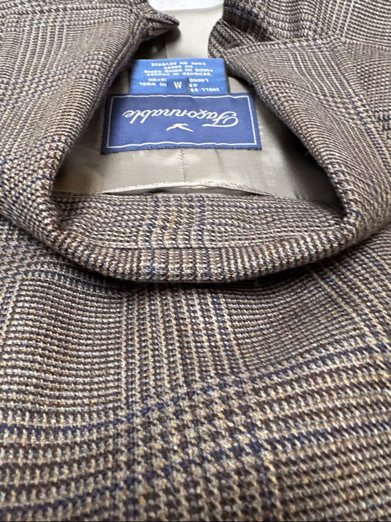 Faconnable Superior Brand Medium Blue Label On Neutral Lining